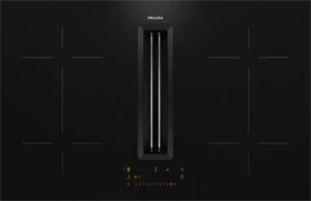 כיריים אינדוקציה עם שאיבה מובנית 80 ס"מ Miele KMDA 7473-1 FL Silence TwoInOne – זכוכית שחורה