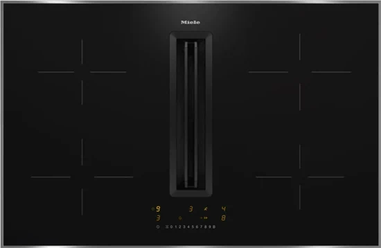 כיריים אינדוקציה עם שאיבה מובנית 80.6 ס"מ Miele KMDA 7272-1 FR Silence TwoInOne – נירוסטה